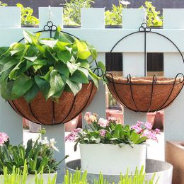 Flowerpot Anti-slip Super Breathable Anti-deformed Iron Structure Plant Holder Garden Decor (size: medium)