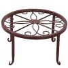 Plant Stand Floor Flower Pot Rack Round Iron Home Garden Indoor Balcony Decor