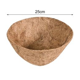 2Pcs Round Balcony Hanging Bonsai Basket Liner Coconut Shell Flower Pot Planter (size: 25cm)